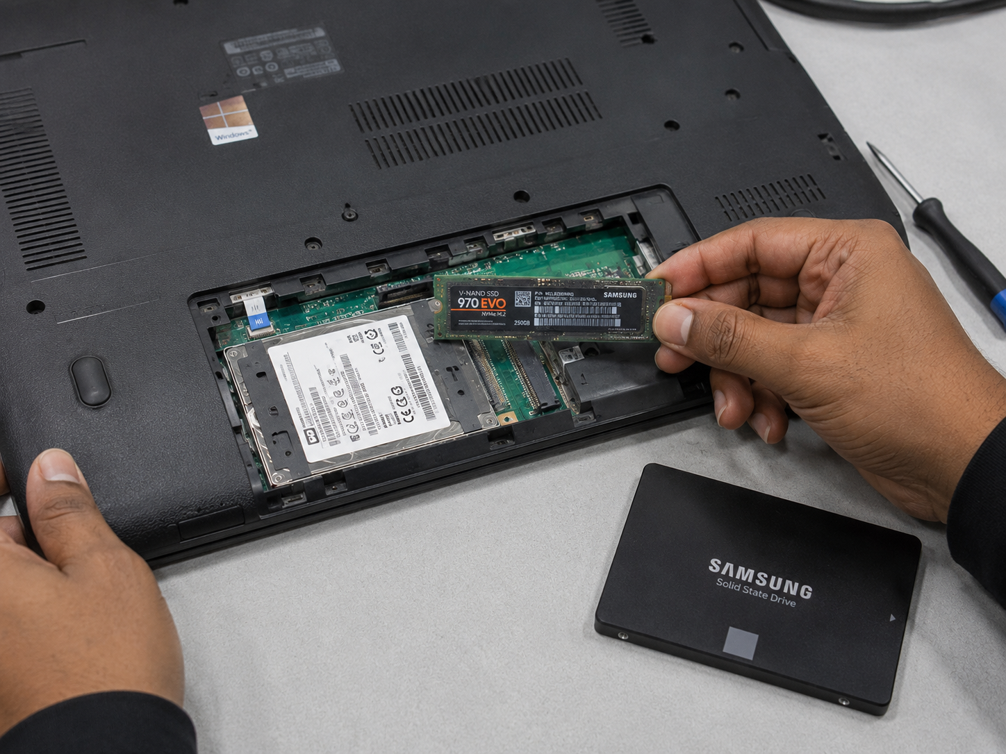 SSD upgrade in progress