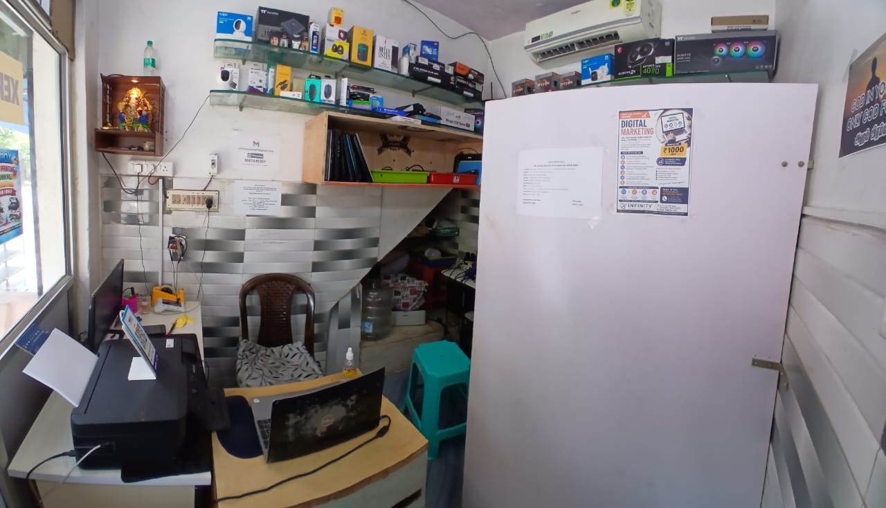 Inside Infinity Systems and Services shop, Nanganallur